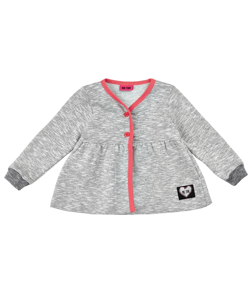 Kamma Mini Cardigan Sweat Grey Melange Me Too