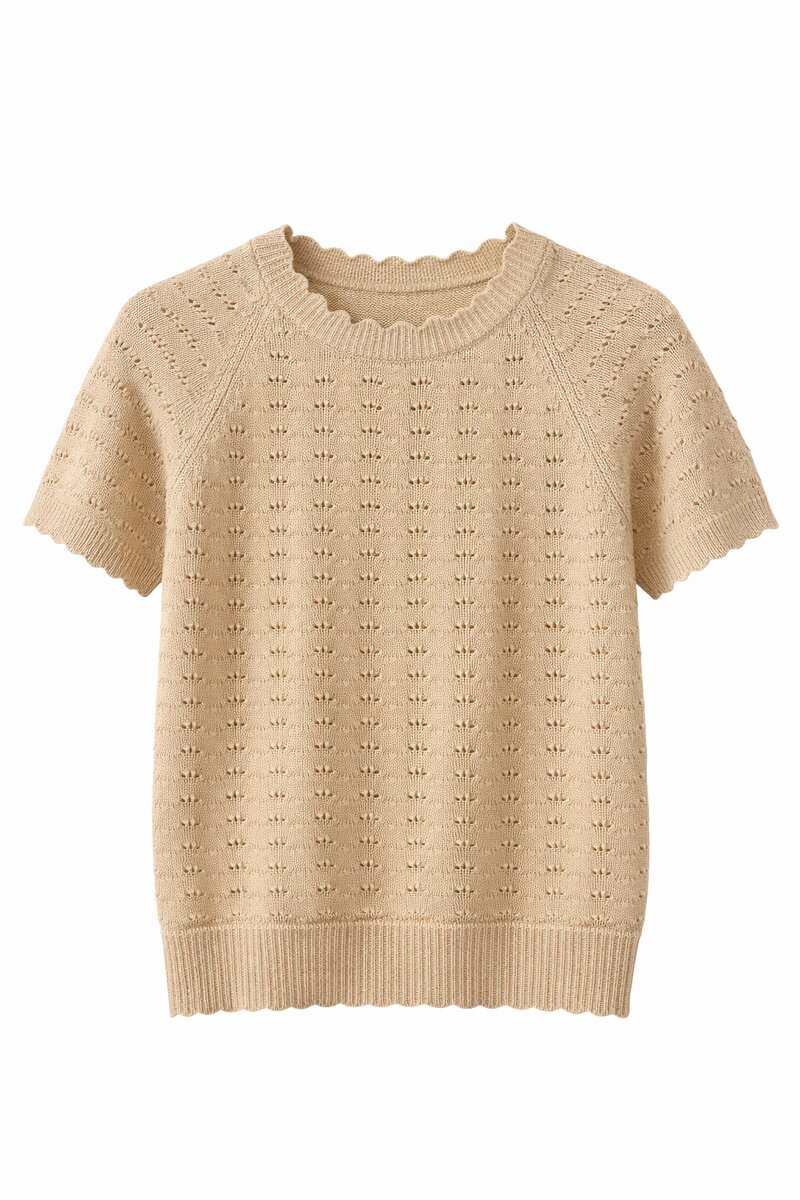 Kopenhaken-Joelle-Kortarmad-Pullover-Dam-Savannah-Tan-1