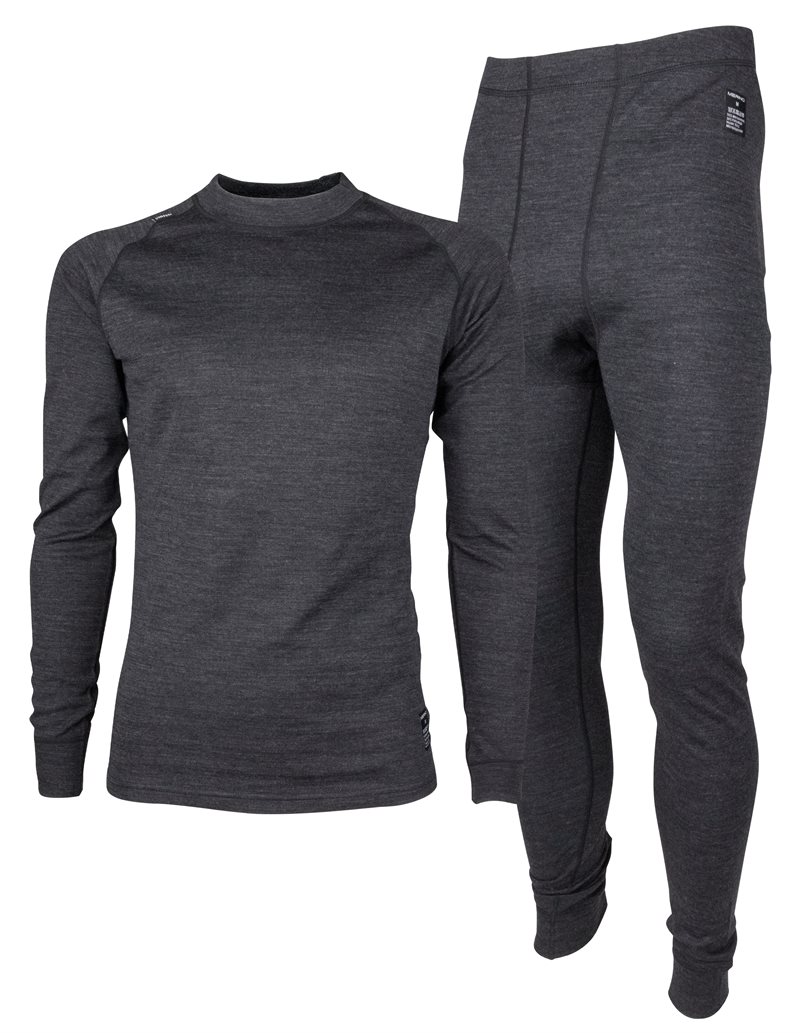 Lindberg Merino Ullunderställ Herr Black Melange