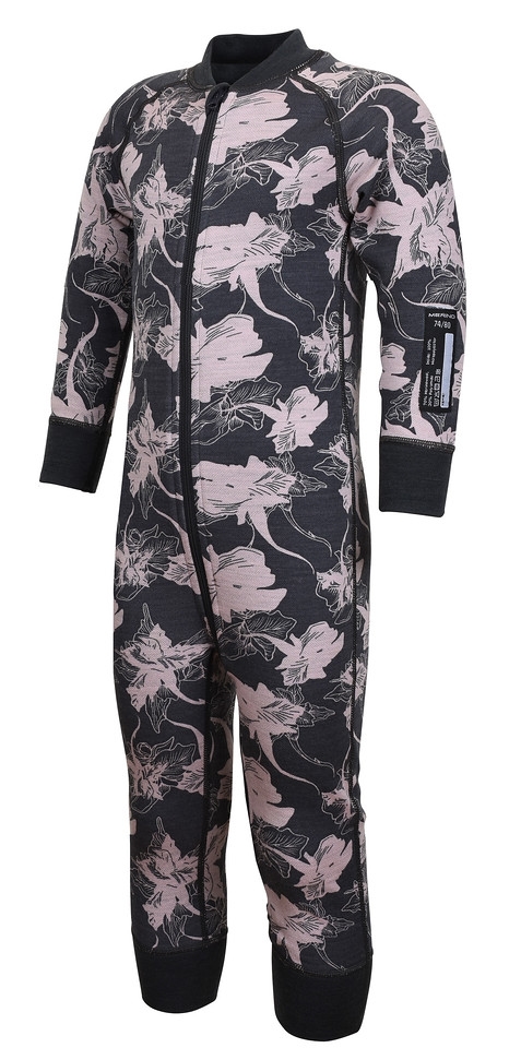 Lindberg Print Merino Overall Barn Roa Blommig