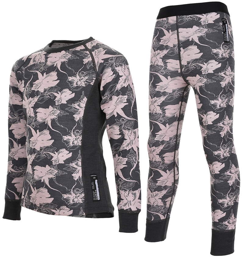 Lindberg Print Merino Set Barn & Junior Rosa Blommigt