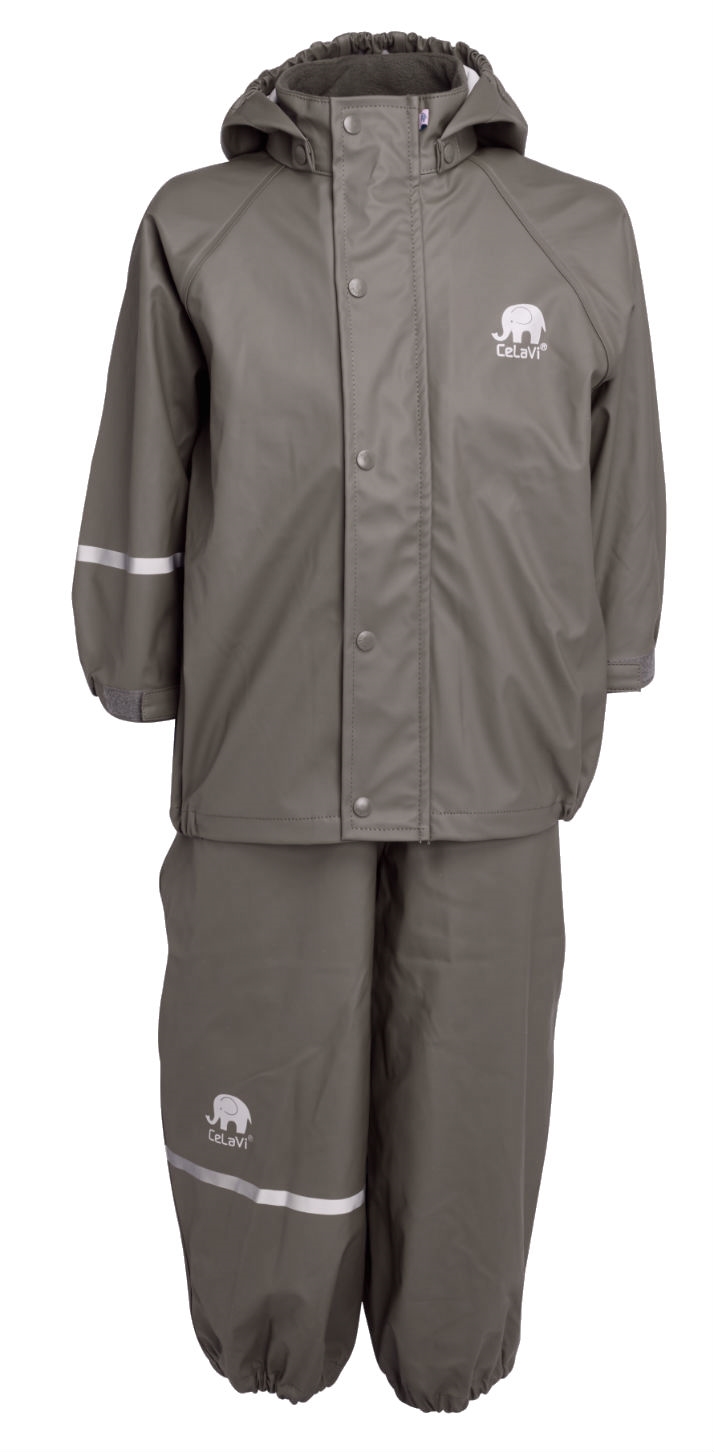 Basic Rainwear Set Grey Ofodrat regnset Barn