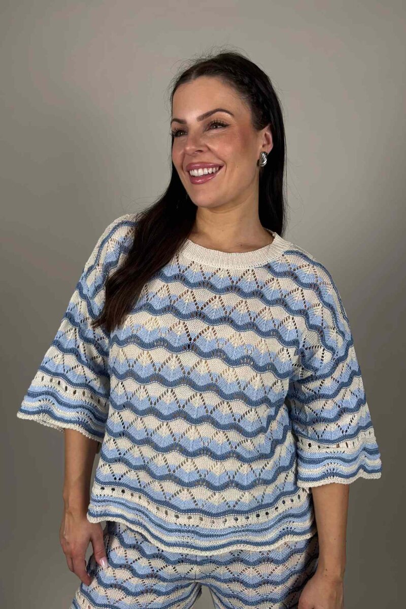 Madde-Stickad-Topp-Dam-Bla-Camicia--Smilebutiken-1