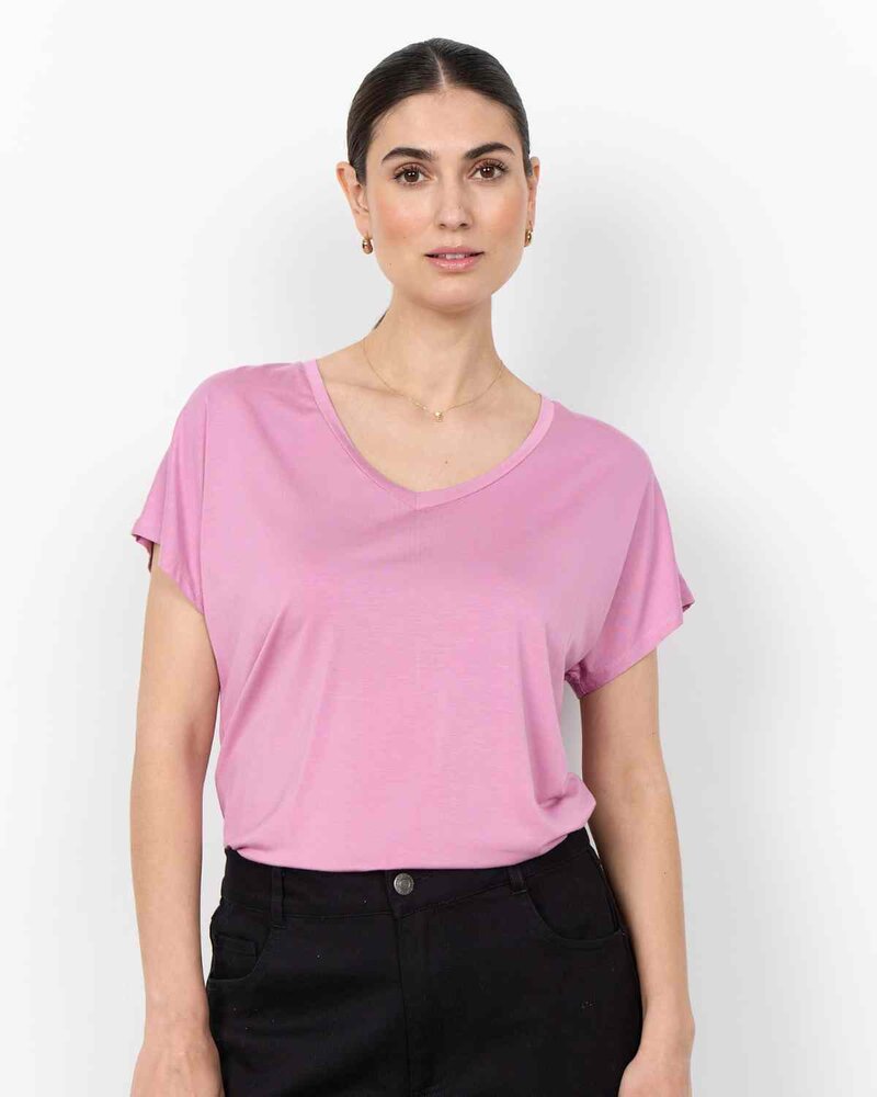 Marica-V-ringad-T-shirt-Dam-Mauve-Orchid-Soyaconcept--Smilebutiken-1