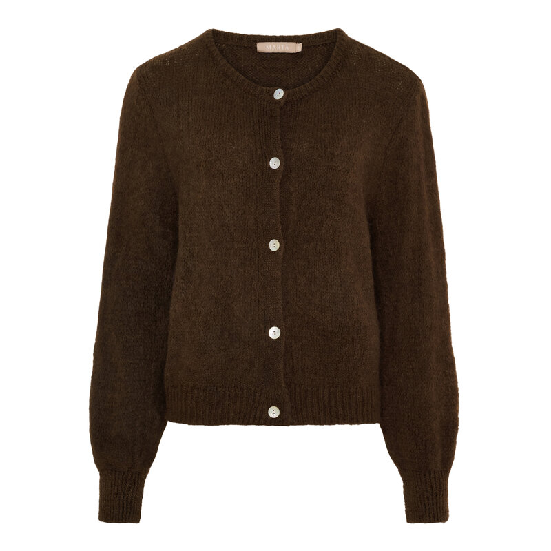 Marta-du-Chateau-Cosima-Stickad-Cardigan-Dam-Chocolat-1