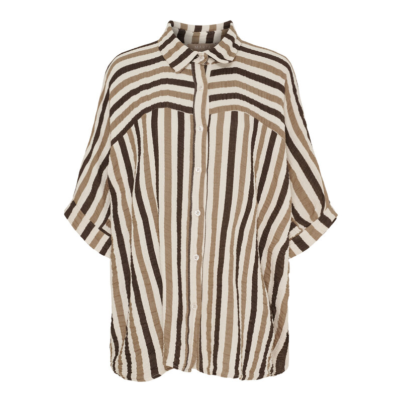 Marta-du-Chateau-Mossie-Kortarmad-Skjorta-Dam-Camel-Brown-1
