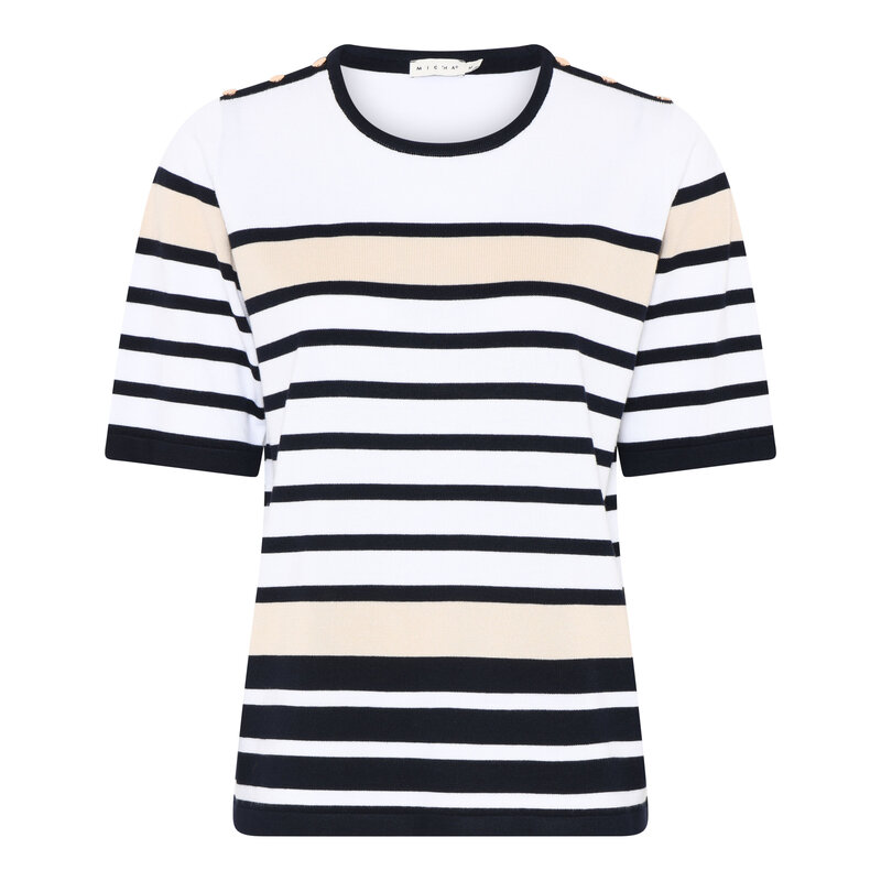 Micha Charlene Kortärmad Pullover Dam Navy White
