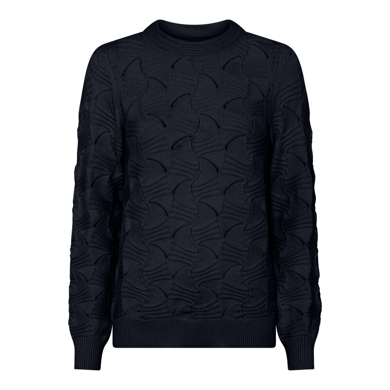 Micha-Ivy-Stickad-Pullover-Dam-Navy-1