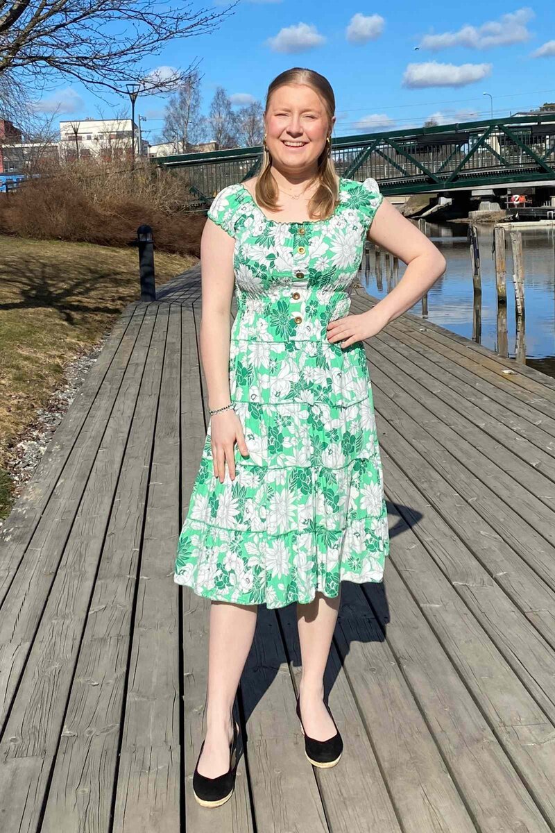 Miss Lady Arya Mönstrad Klänning Dam Green
