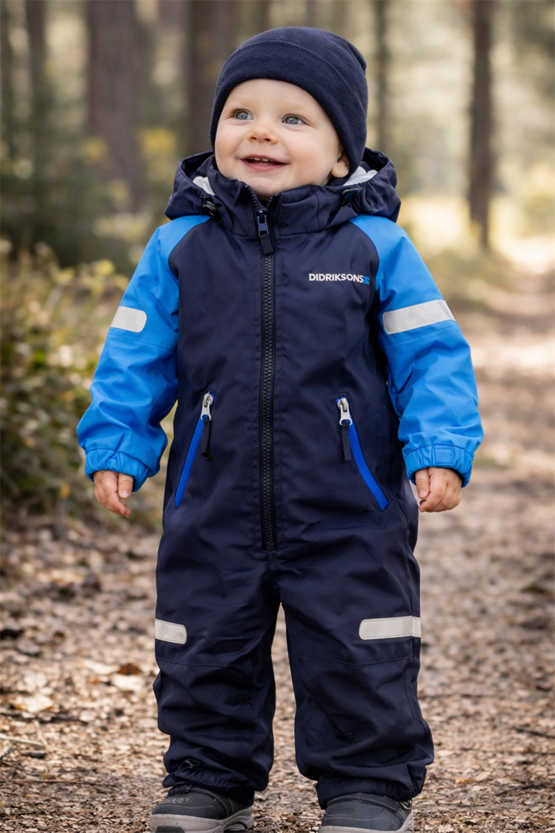 Nabilla Kids Coverall Navy Skaloverall Barn Didriksons