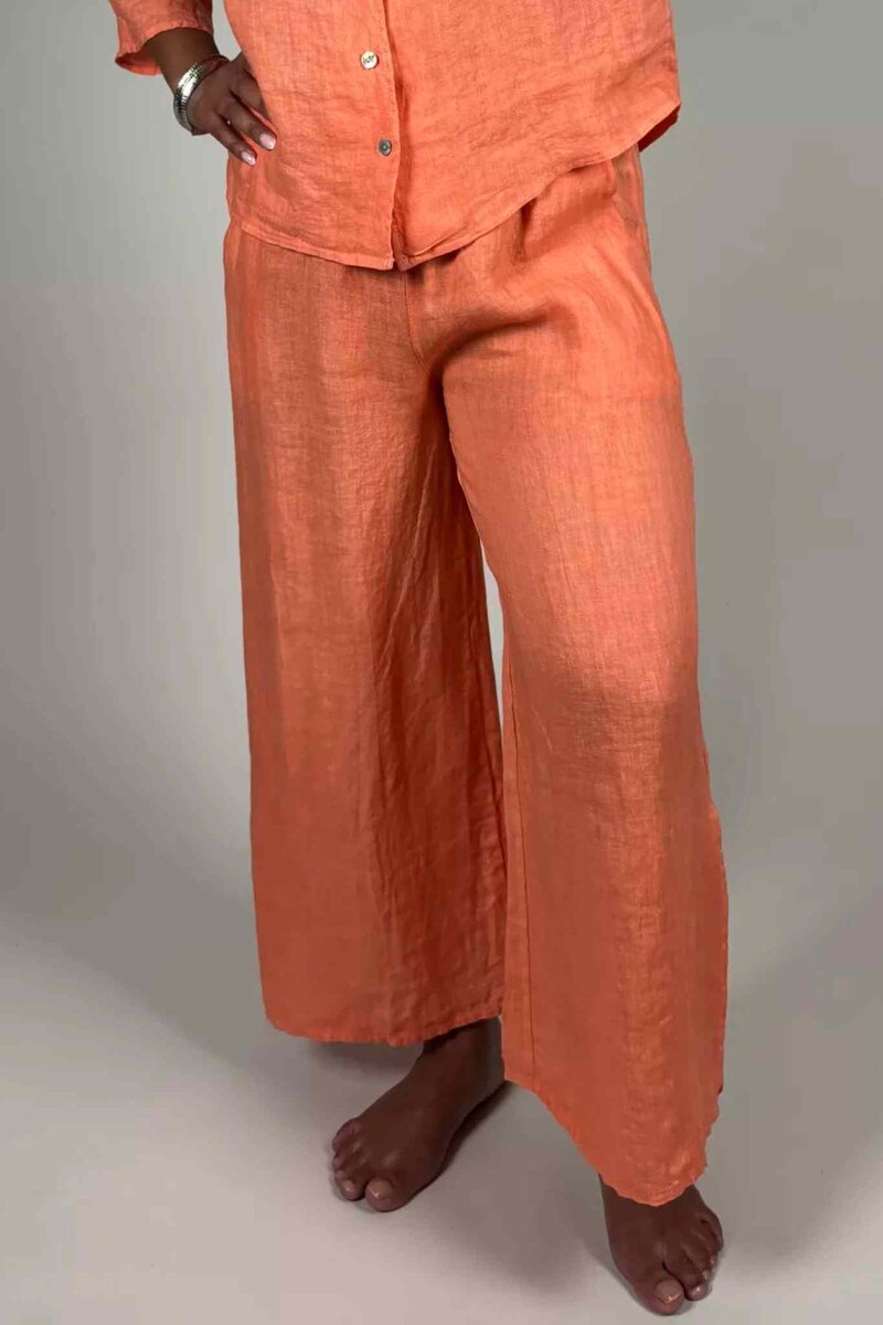 Nelly-Linnebyxa-Dam-Orange-Camicia--Smilebutiken-1