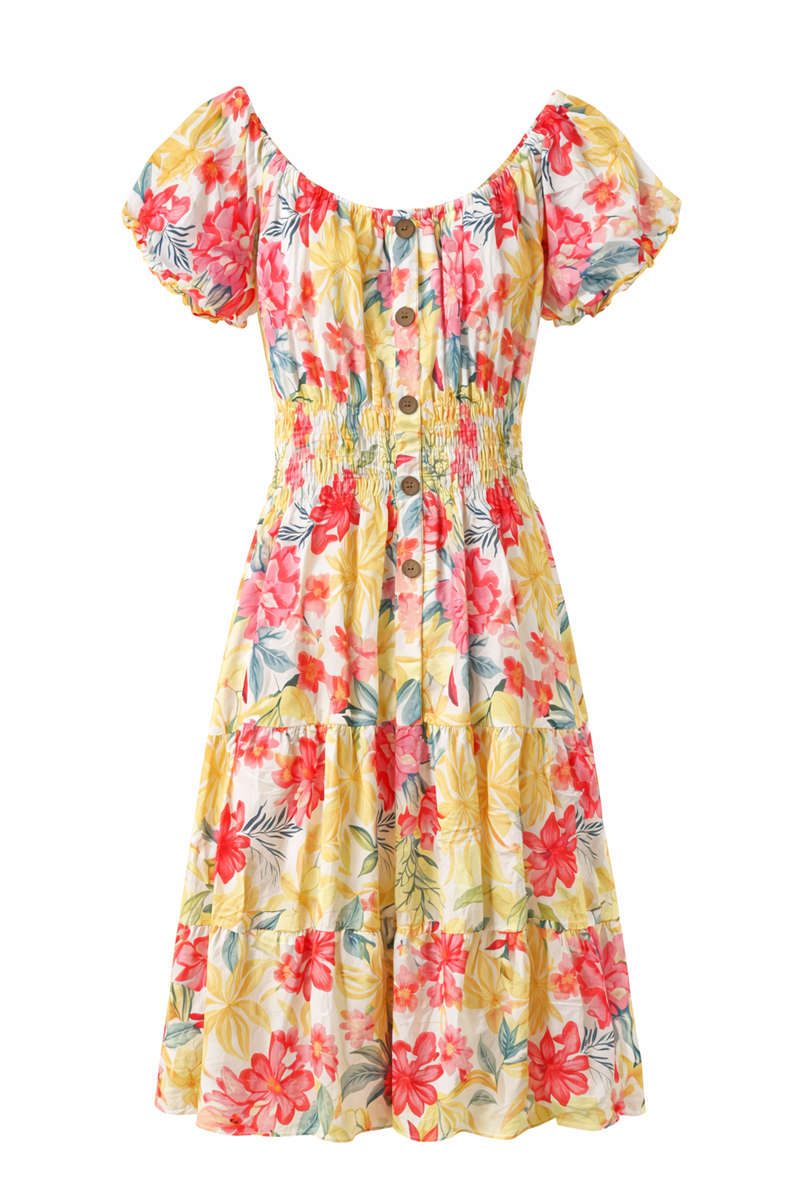 Nia Kort Klänning Dam Yellow Caramelle | Smilebutiken