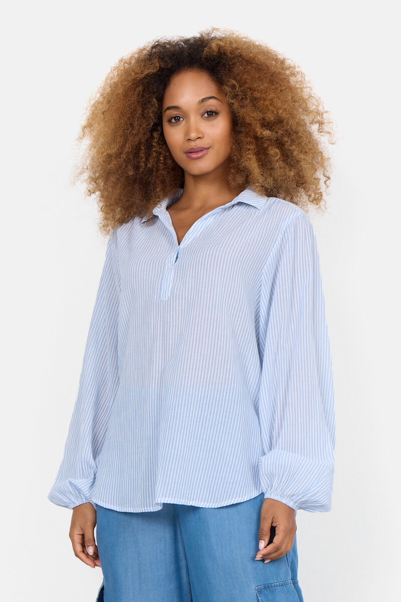 Soyaconcept-Dione-2-Skjorta-Dam-Crystal-Blue-Combi-1
