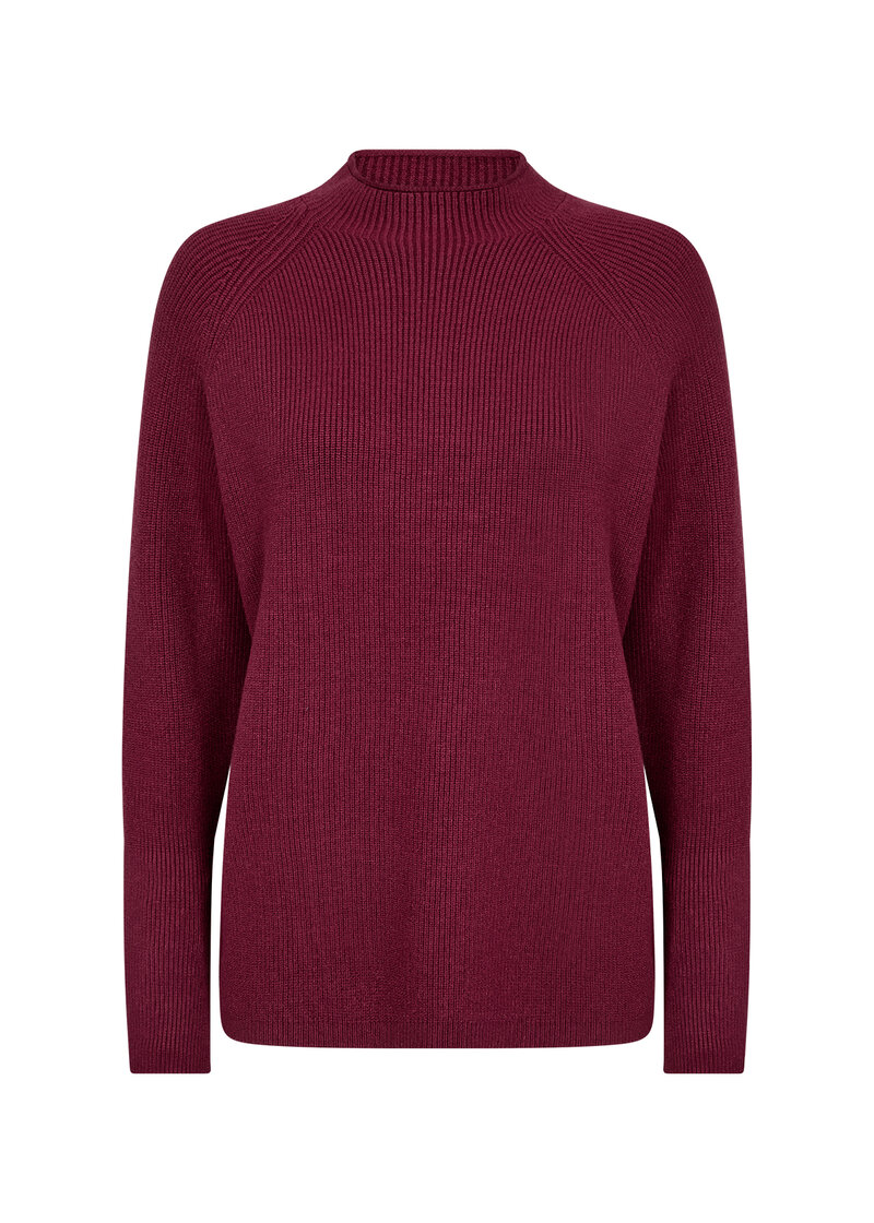 Soyaconcept-Kanita-4-Polo-Dam-Dark-Red-Melange-1
