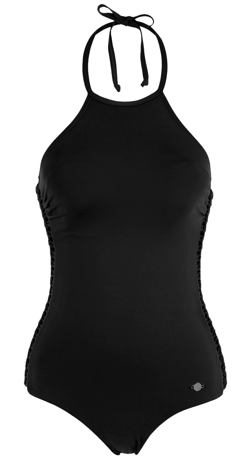 Sunseeker High Neck Onepiece Black Baddräkt