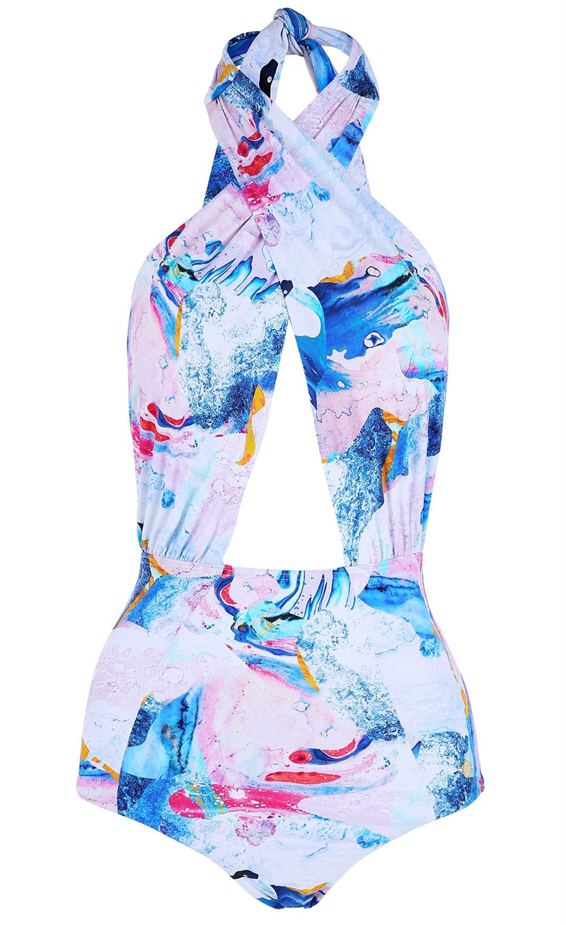 Sunseeker Marble Camo X-Front Onepiece Baddräkt Marble Camo
