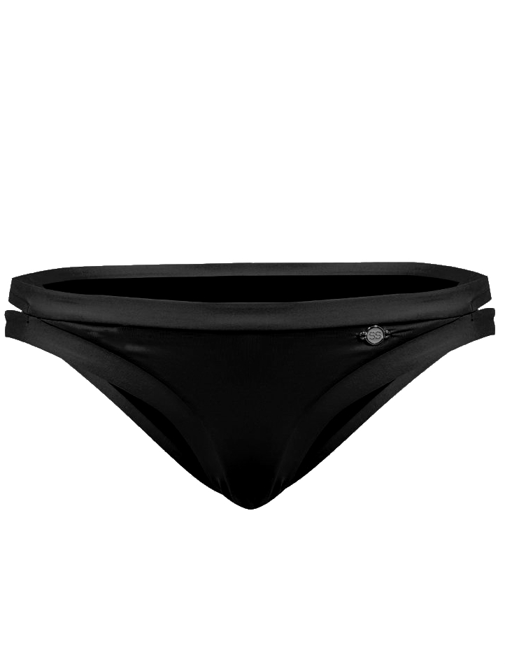Sunseeker Solid Cheeky Hipster Pant Black Bikinitrosa