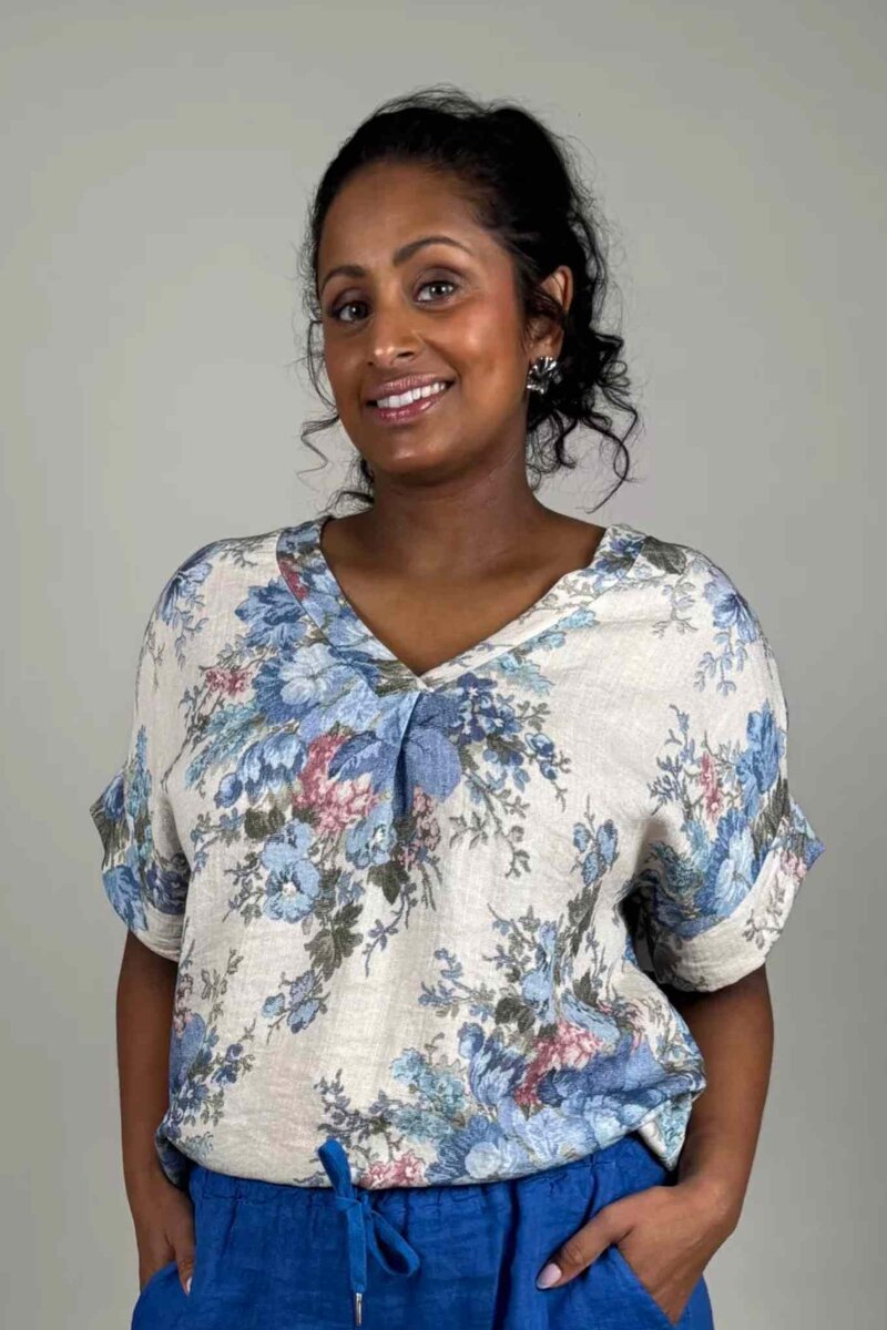 Svea-V-ringad-Topp-Dam-Bla-Camicia--Smilebutiken-1