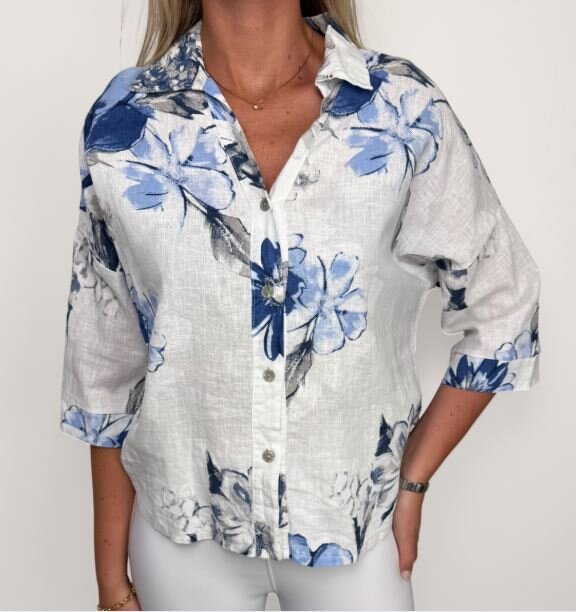 Tammy-Linneskjorta-Dam-White-Blue-Chica-London--Smilebutiken-1