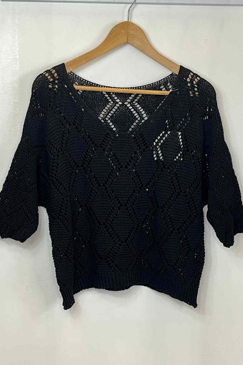 Vivichy-Adele-Virkad-Topp-Dam-Black-1