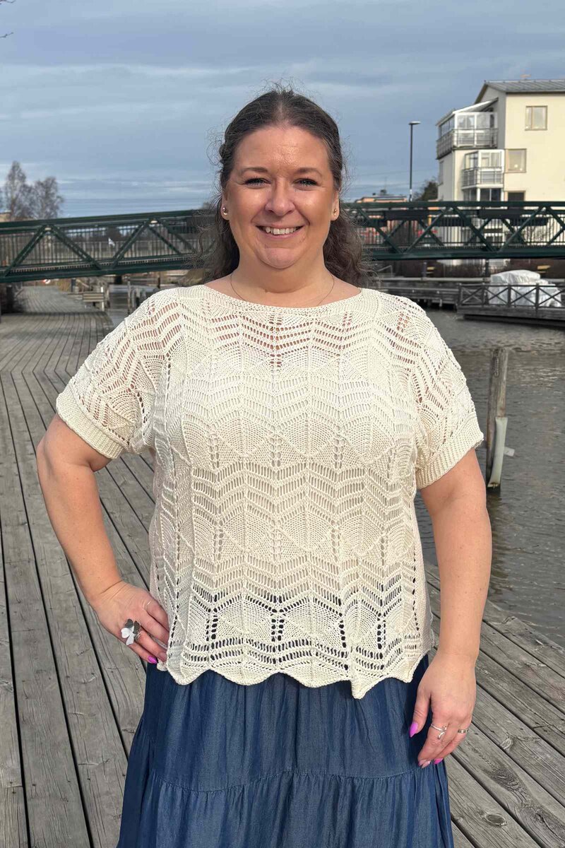 Vivichy Alissa Virkad Topp Dam Beige
