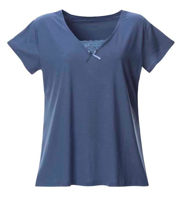 Wiges Sovtröja Bambu Dam Blå 2