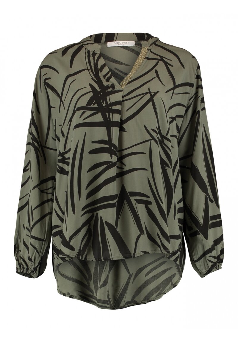 Zabaione-Nora-Blus-Dam-Khaki-Black-1