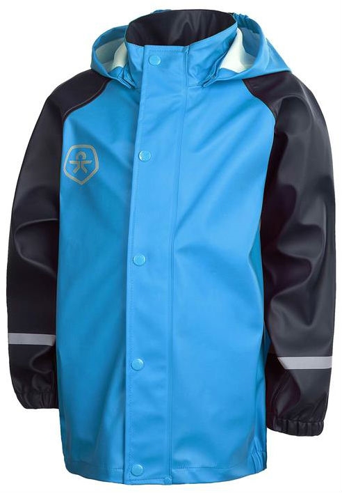 Color Kids Batu PU Jacket Cyan Ofodrad Regnjacka Barn