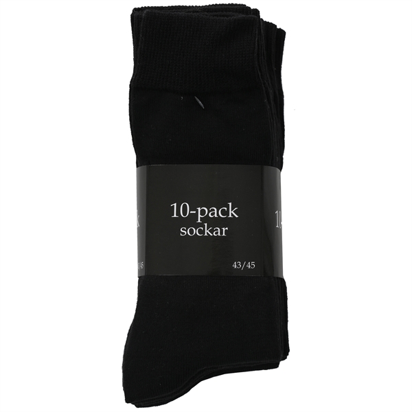 Carlsteins 10-pack Svarta Herrstrumpor