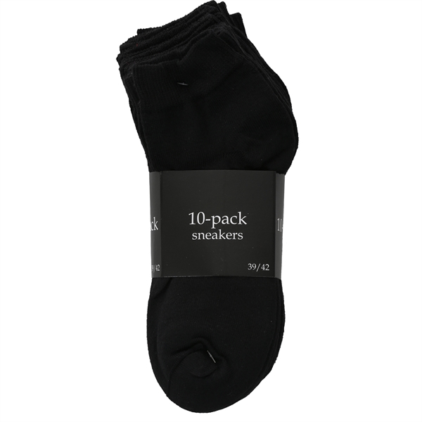 Carlsteins 10-pack Svarta Sneakers Herrstrumpor