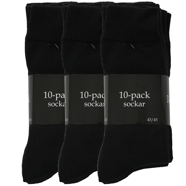 Carlsteins 30-pack Svarta Herrstrumpor