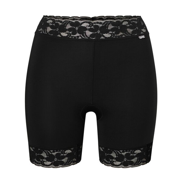 Avet Långtrosa Med Spets 1-Pack Microfiber Dam Black