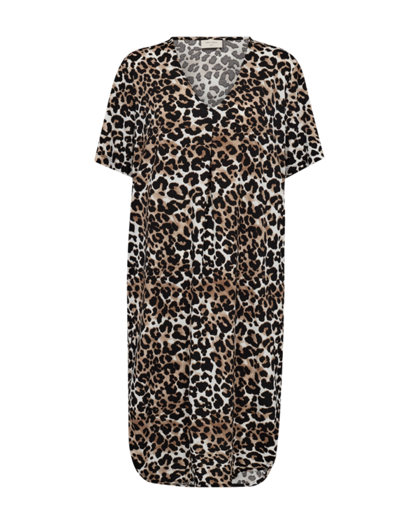 Freequent Floi Leo Klänning Dam Simply Taupe W Black