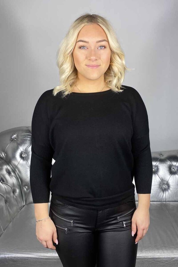 Freequent Jone PU Tröja Dam Black