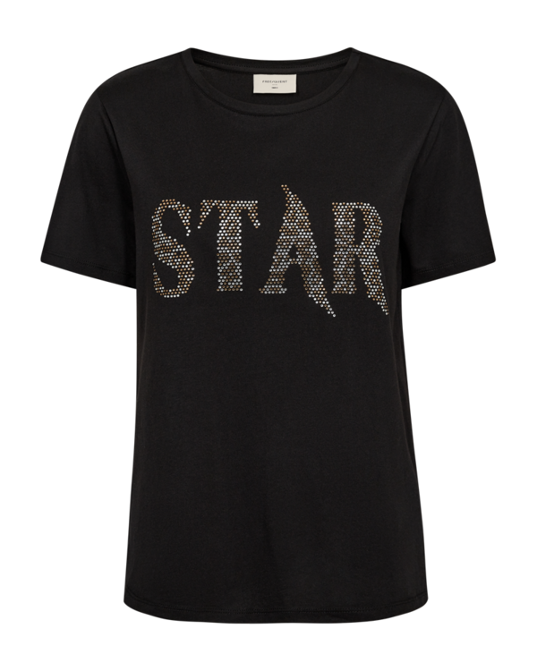 Freequent Star T-shirt Dam Black