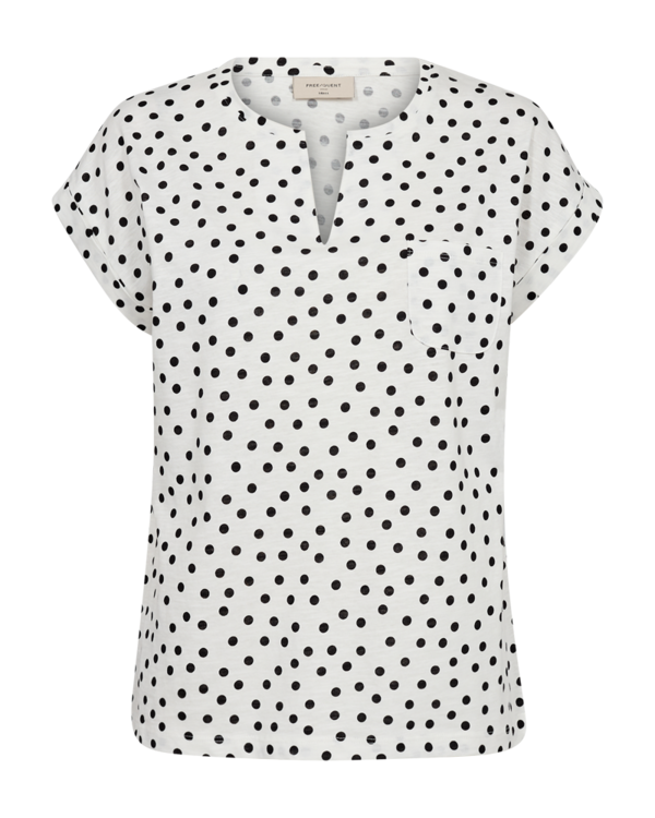 Freequent Viva Topp Dam Star Off-White W Black