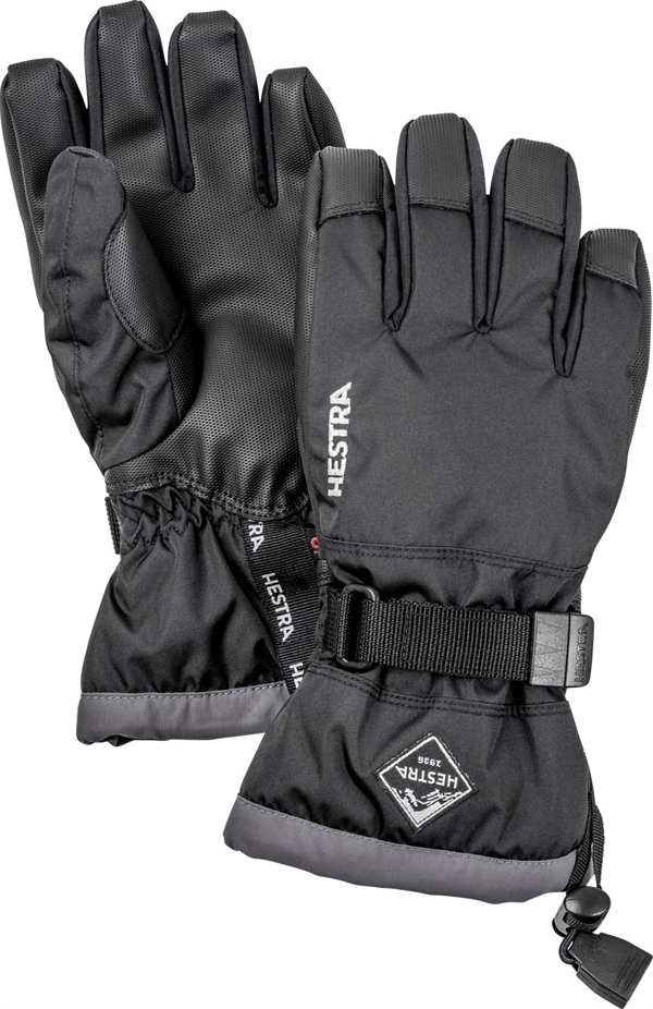 134385 Hestra Gore Tex Gauntlet Jr Mittens Jr Svart