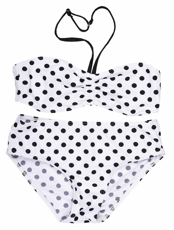 Lindberg Harper Bikini White Svart Prickig Barn Junior