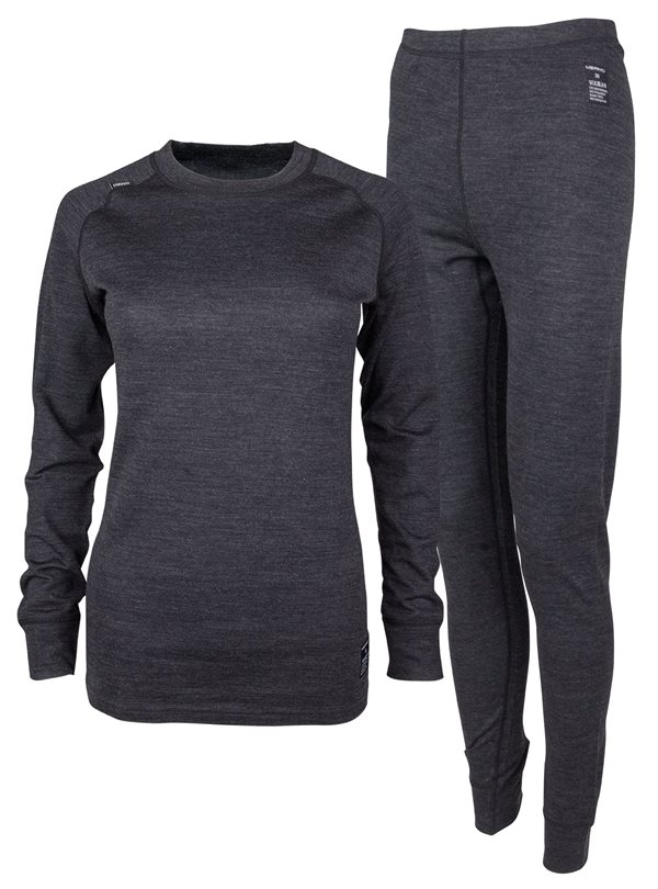 Lindberg Merino Ullunderställ Dam Black Melange