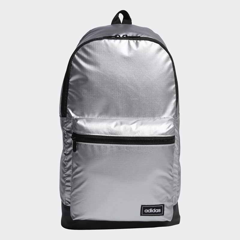 adidas silver metallic backpack