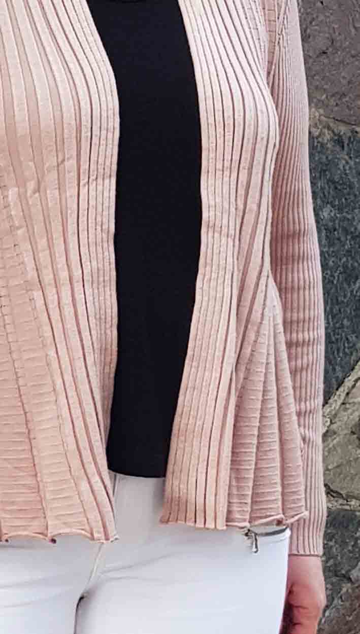 Claudisse Kort Cardigan Beige Rosa Dam Claudisse Kort Cardigan Beige Rosa Dam