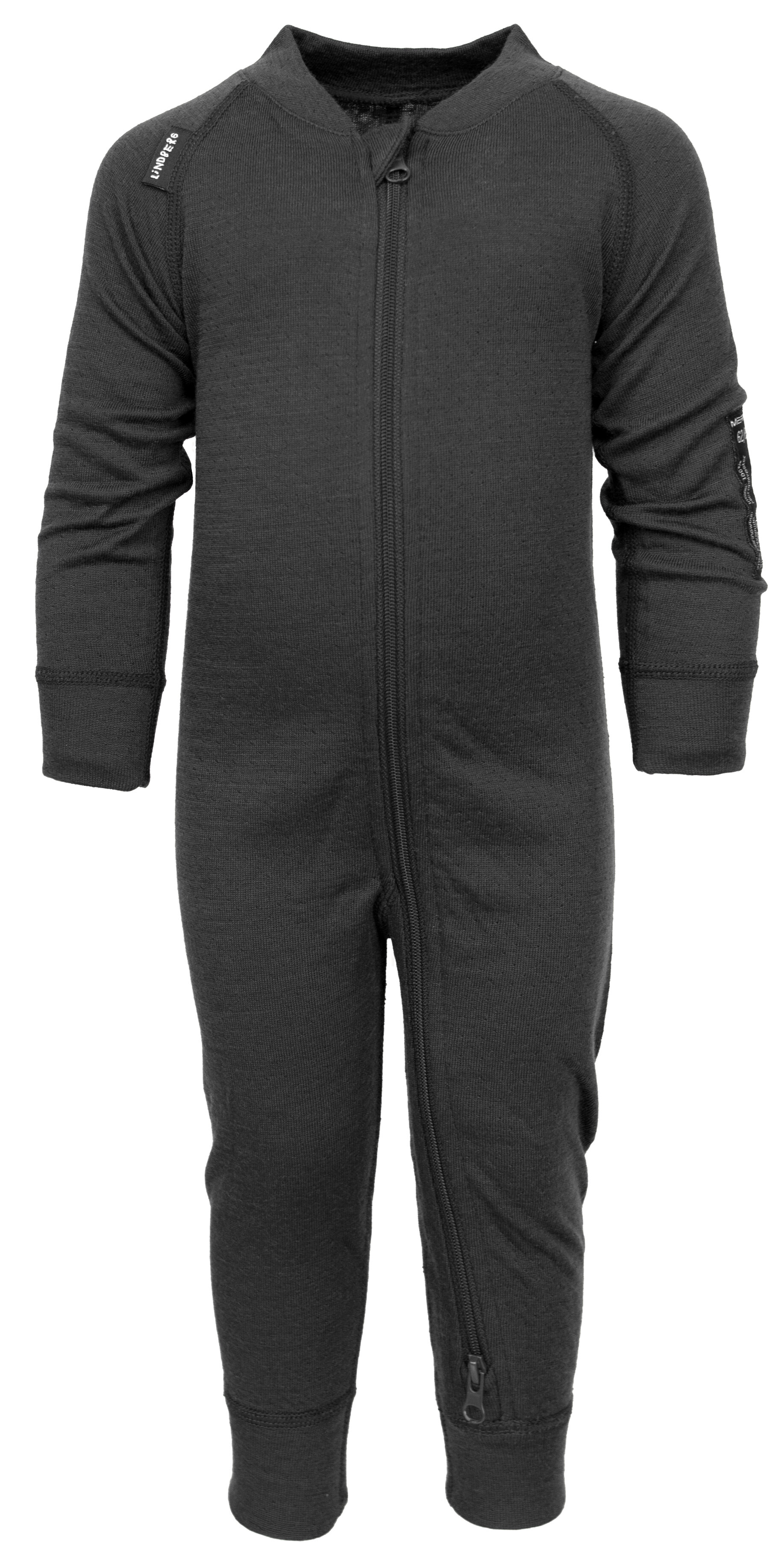 Lindberg Merino Overall Underställ Barn Black Melange SMILE.