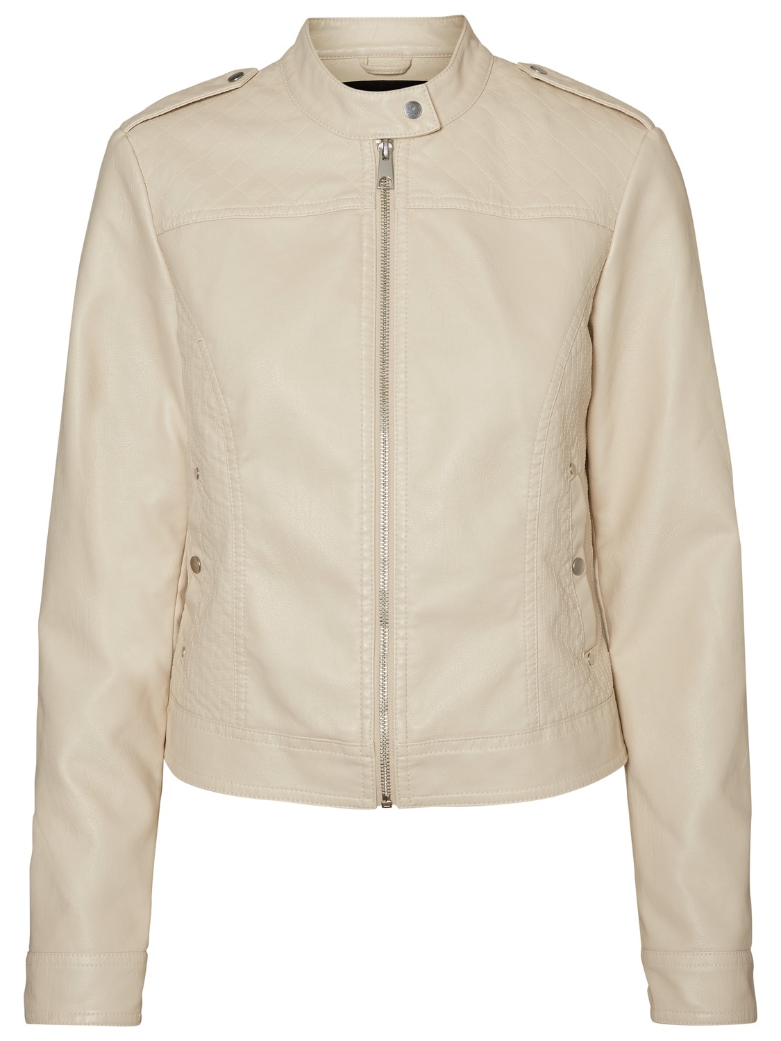 Alice Short Faux Leather Jacket Oatmeal Dam Jacka Vero Moda Köp Jackor från In Front för Kvinna Online | FASHIOLA.se
