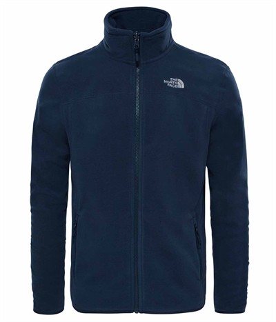 the north face 100 glacier full zip fleece in navy