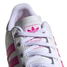 Adidas Coast Star Skor Junior Vit Rosa lace