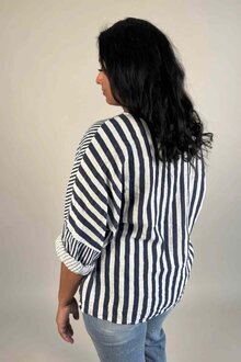 Bonnie-Randig-Blus-Dam-Marin-Camicia--Smilebutiken-3