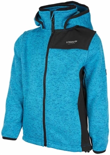 Bormio Jacket Dove Blue Stickad Fleecejacka Barn Junior Lindberg