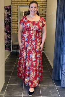 Caramelle-Fashion-Leana-Monstrad-klanning-Dam-Red-1