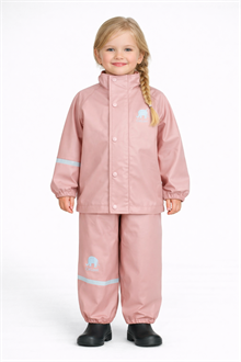 CeLaVi Basic Rainwear Set Misty Rose Ofodrat regnset Barn