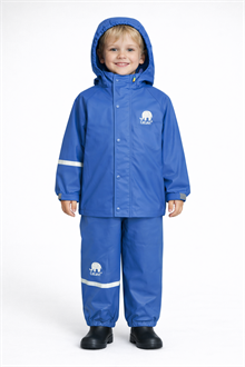 CeLaVi Basic Rainwear Set OceanBlue Ofodrat regnset Barn